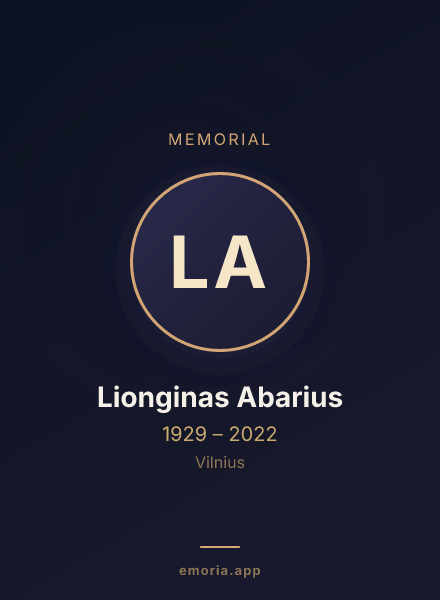 Memorial portrait of Lionginas Abarius