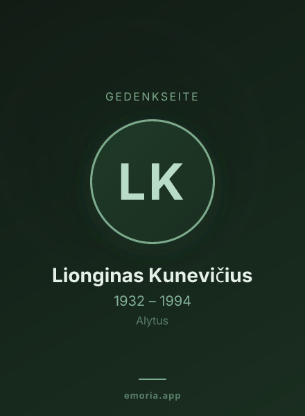 Gedenkportrait von Lionginas Kunevičius