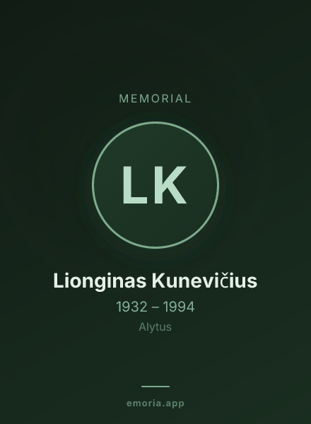 Memorial portrait of Lionginas Kunevičius