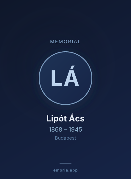 Memorial portrait of Lipót Ács