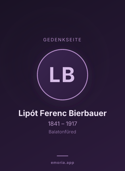 Gedenkportrait von Lipót Ferenc Bierbauer