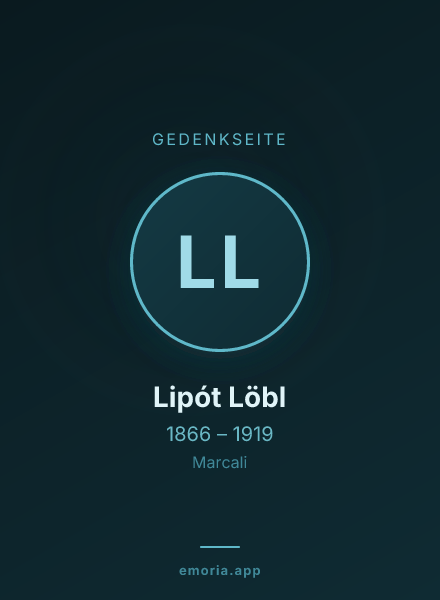 Gedenkportrait von Lipót Löbl