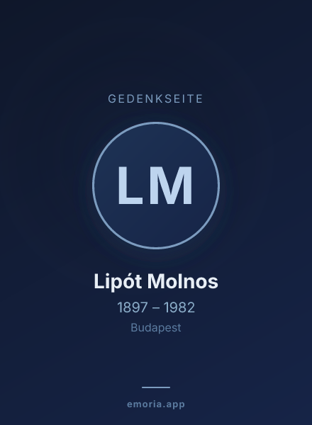 Gedenkportrait von Lipót Molnos