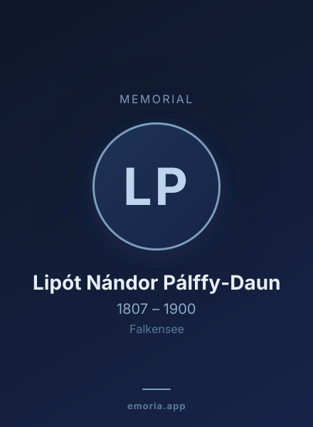 Memorial portrait of Lipót Nándor Pálffy-Daun