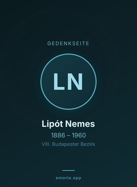 Gedenkportrait von Lipót Nemes