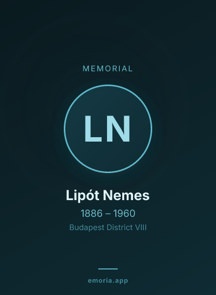 Memorial portrait of Lipót Nemes