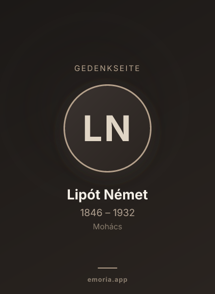 Gedenkportrait von Lipót Német