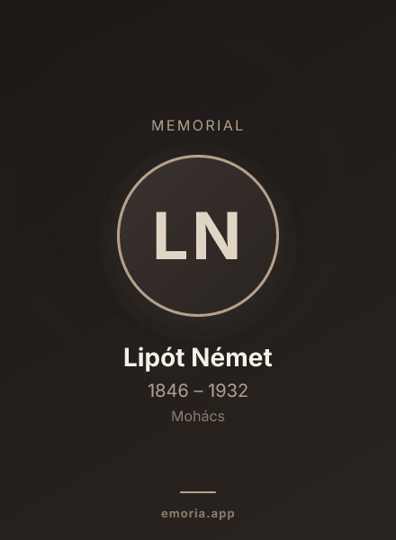 Memorial portrait of Lipót Német