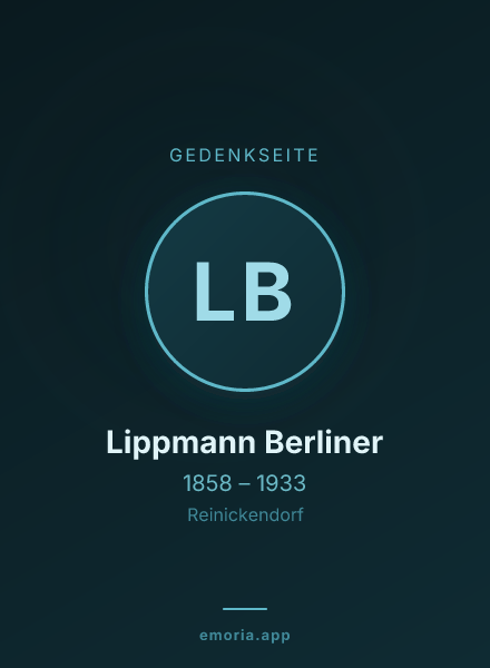 Gedenkportrait von Lippmann Berliner