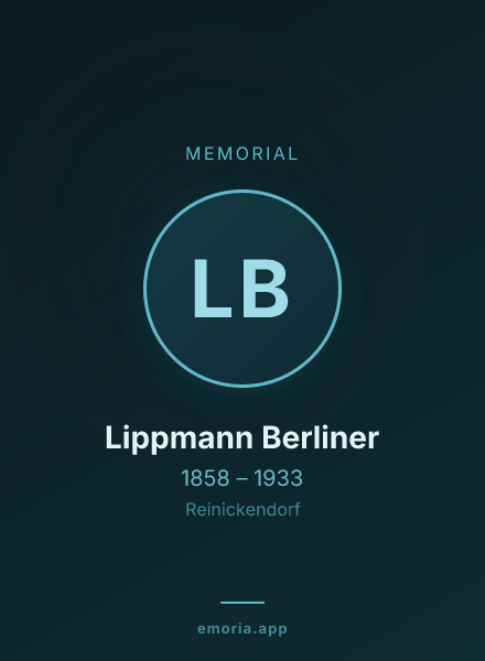 Memorial portrait of Lippmann Berliner