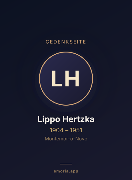 Gedenkportrait von Lippo Hertzka