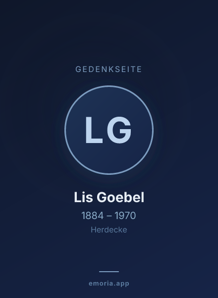 Gedenkportrait von Lis Goebel