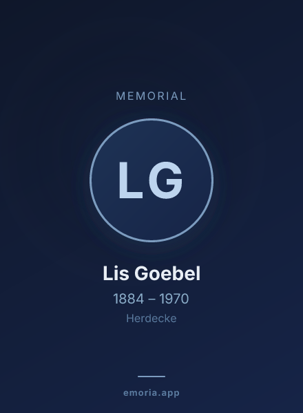 Memorial portrait of Lis Goebel