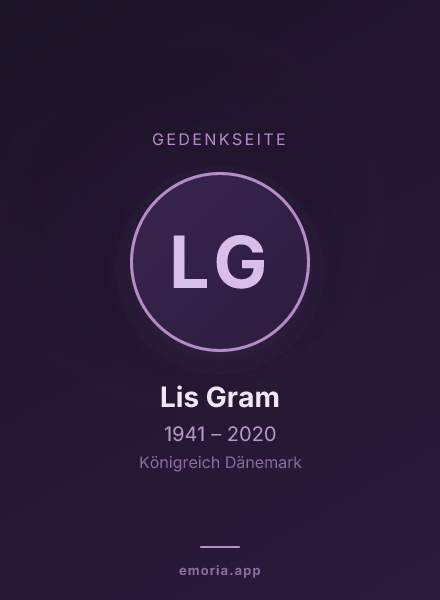 Gedenkportrait von Lis Gram