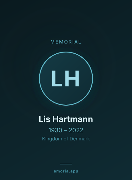 Memorial portrait of Lis Hartmann