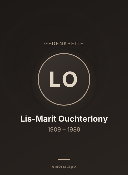 Gedenkportrait von Lis-Marit Ouchterlony