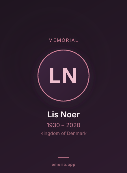 Memorial portrait of Lis Noer