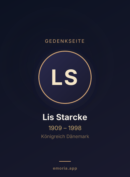 Gedenkportrait von Lis Starcke