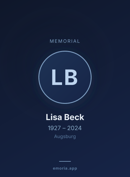 Memorial portrait of Lisa Beck