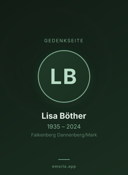 Gedenkportrait von Lisa Böther