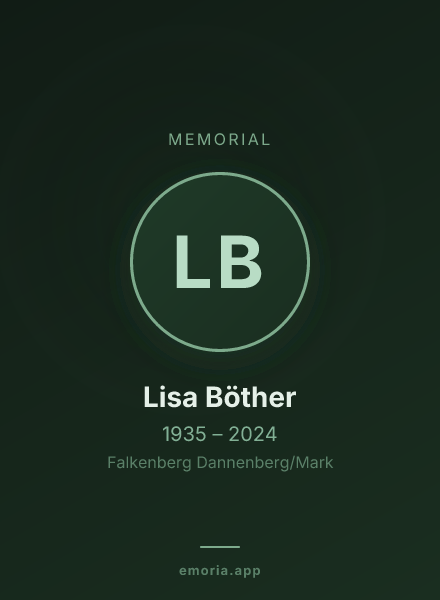 Memorial portrait of Lisa Böther