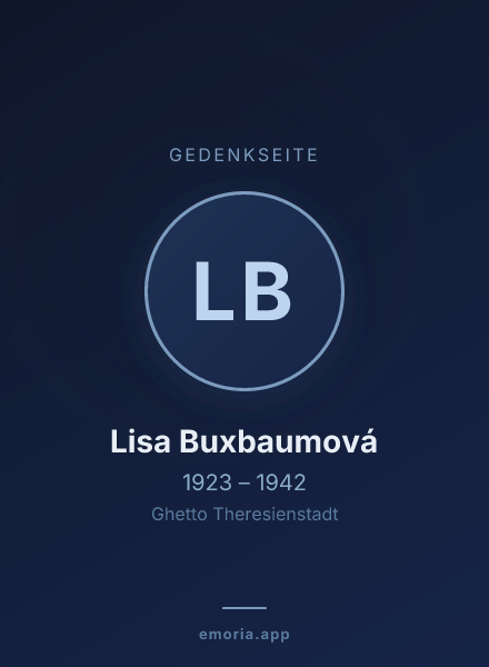 Gedenkportrait von Lisa Buxbaumová