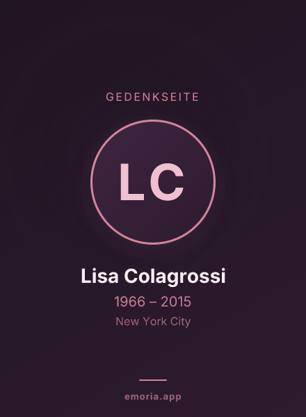 Gedenkportrait von Lisa Colagrossi