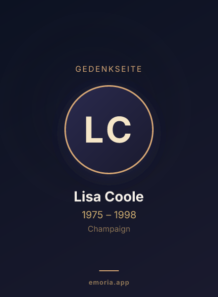 Gedenkportrait von Lisa Coole