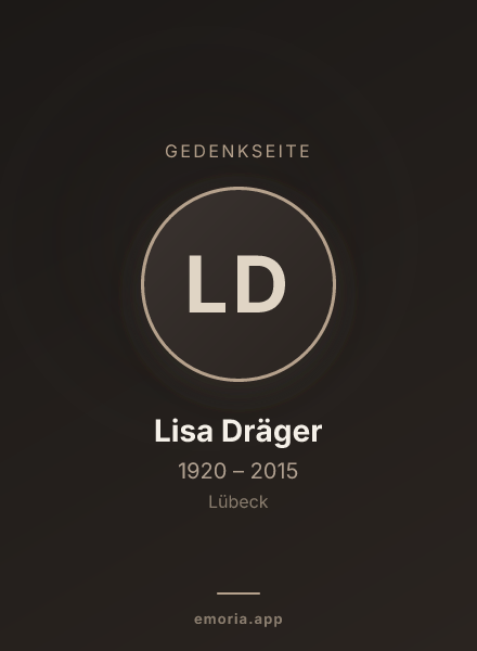 Gedenkportrait von Lisa Dräger