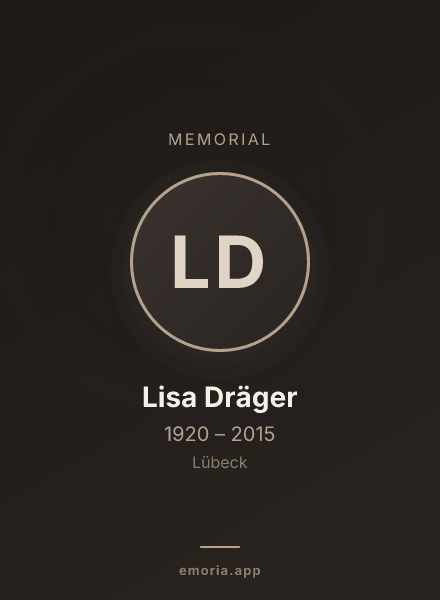 Memorial portrait of Lisa Dräger