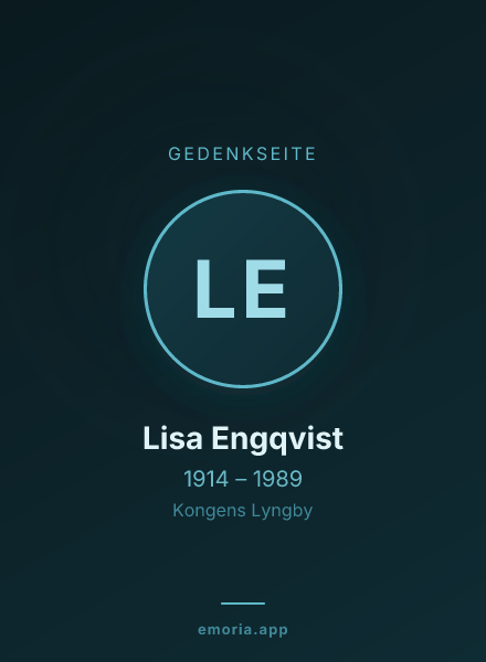 Gedenkportrait von Lisa Engqvist