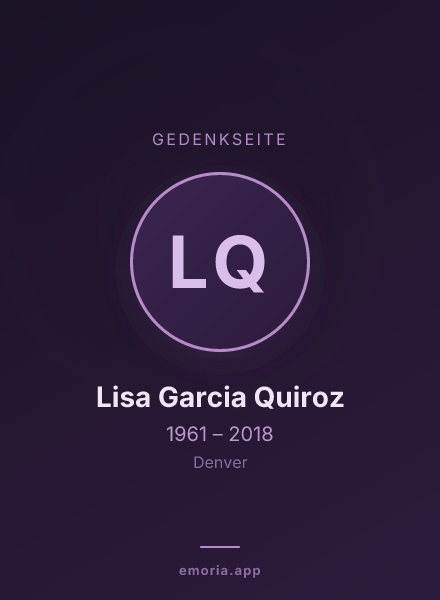 Gedenkportrait von Lisa Garcia Quiroz
