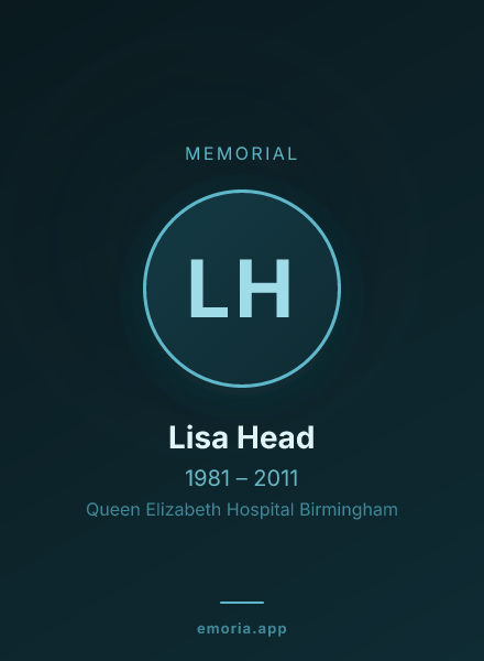 Memorial portrait of Lisa Head
