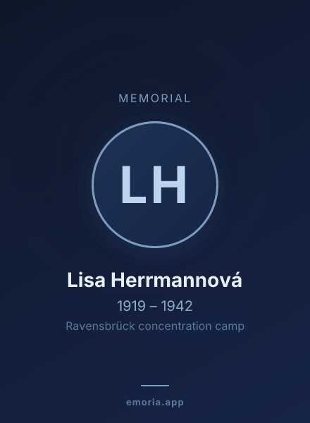 Memorial portrait of Lisa Herrmannová
