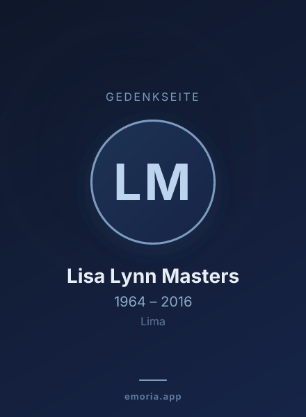Gedenkportrait von Lisa Lynn Masters