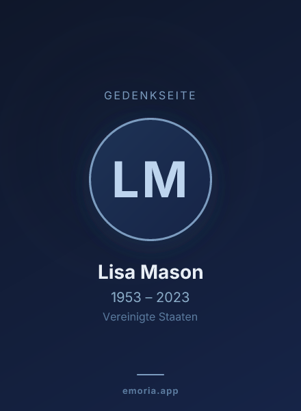 Gedenkportrait von Lisa Mason