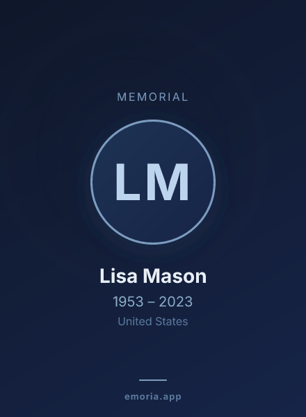 Memorial portrait of Lisa Mason