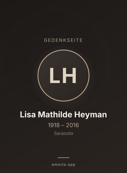 Gedenkportrait von Lisa Mathilde Heyman
