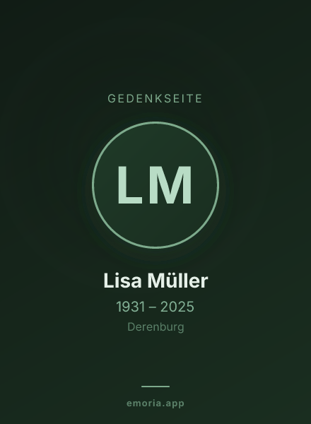Gedenkportrait von Lisa Müller