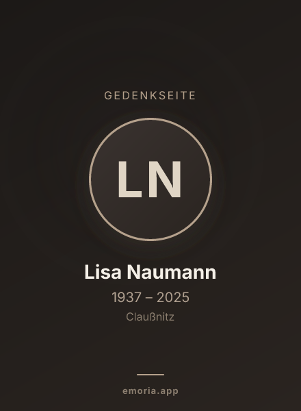 Gedenkportrait von Lisa Naumann