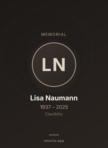 Memorial portrait of Lisa Naumann