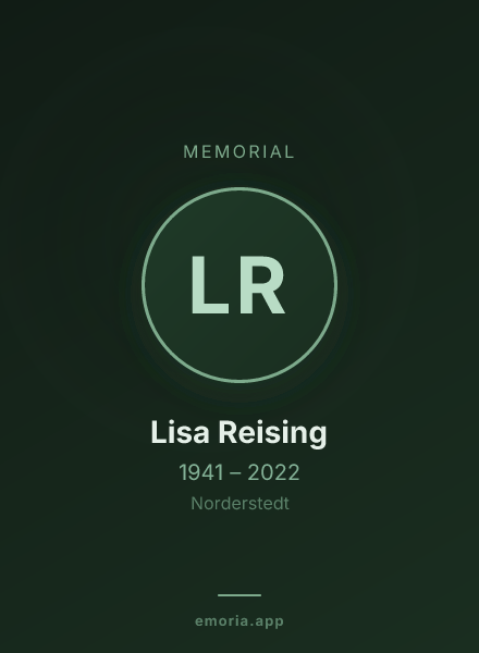Memorial portrait of Lisa Reising