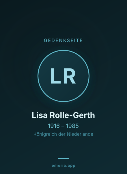Gedenkportrait von Lisa Rolle-Gerth