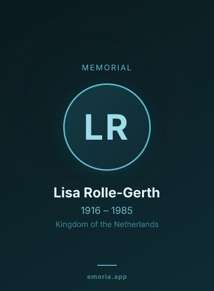 Memorial portrait of Lisa Rolle-Gerth