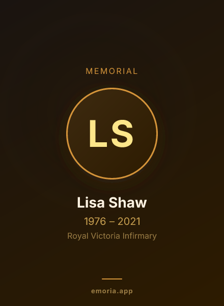 Memorial portrait of Lisa Shaw