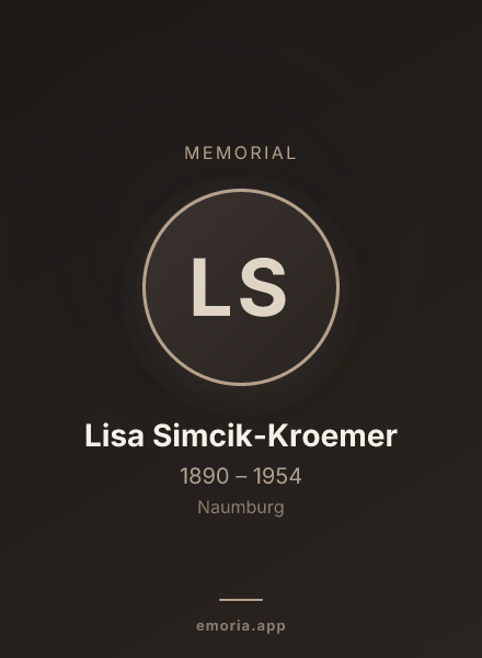 Memorial portrait of Lisa Simcik-Kroemer