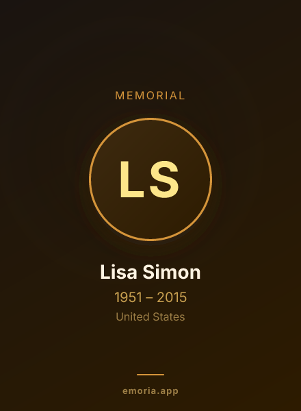 Memorial portrait of Lisa Simon