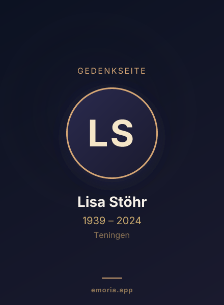Gedenkportrait von Lisa Stöhr