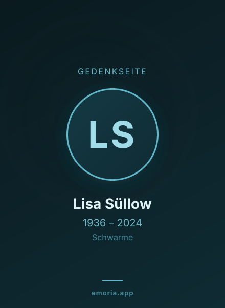 Gedenkportrait von Lisa Süllow