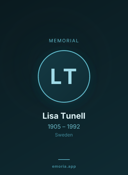 Memorial portrait of Lisa Tunell